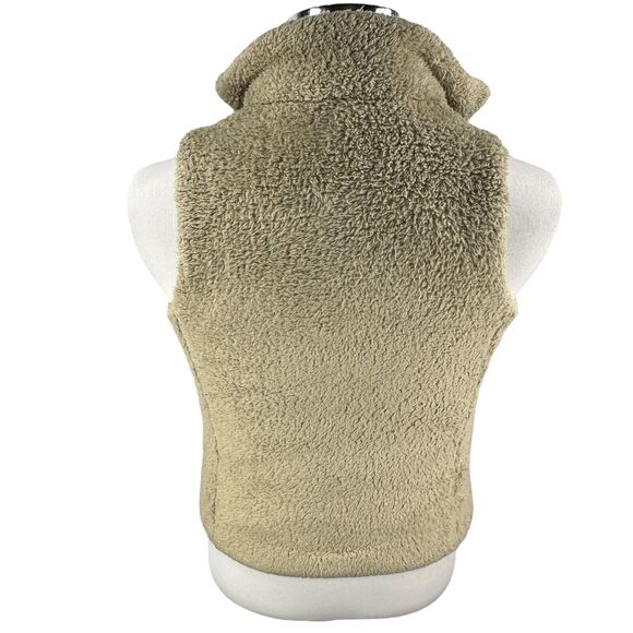 Patagonia Los Gatos Vest Women's Small Tan Deep Pile Fleece Polyester Full Zip - Picture 6 of 11